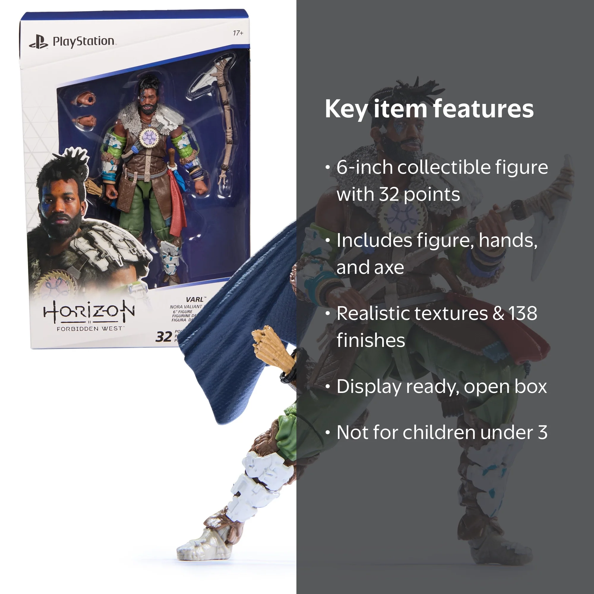 PlayStation Horizon Forbidden West Varl Action Figure with