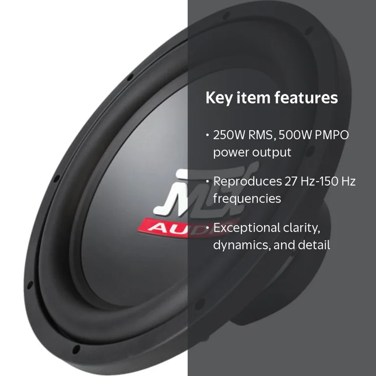 MTX Road Thunder RTS12-04 Woofer, 250 W RMS, 500 W PMPO, 1 Pack