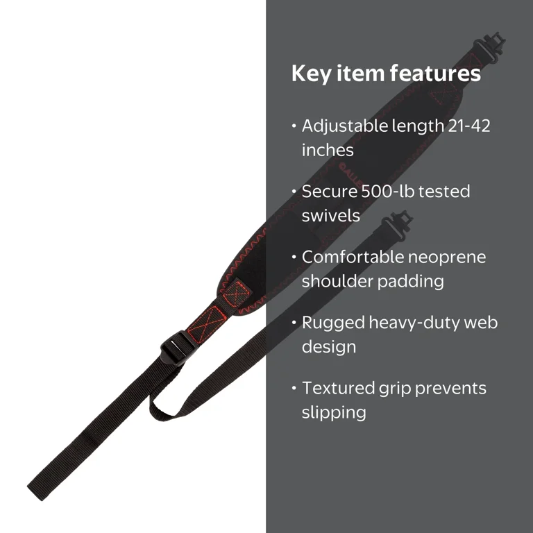 Allen Company Neoprene Firearm Sling - Adjustable Length 21 to 42L