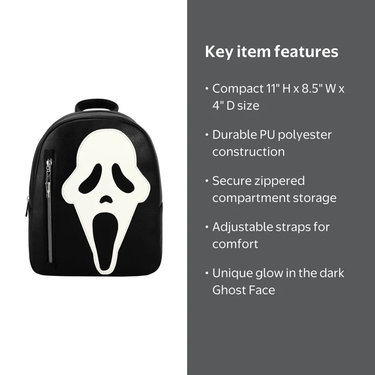 horror mini backpacks Loungefly Michael Myers Halloween Backpack backpack with removable coin bag features metallic Loungefly Warner Brothers Friday The