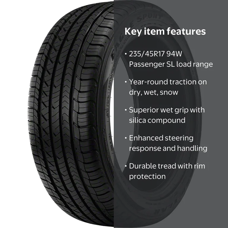 Goodyear Eagle Sport All-Season Tire 235/45R17 94W - Walmart.com