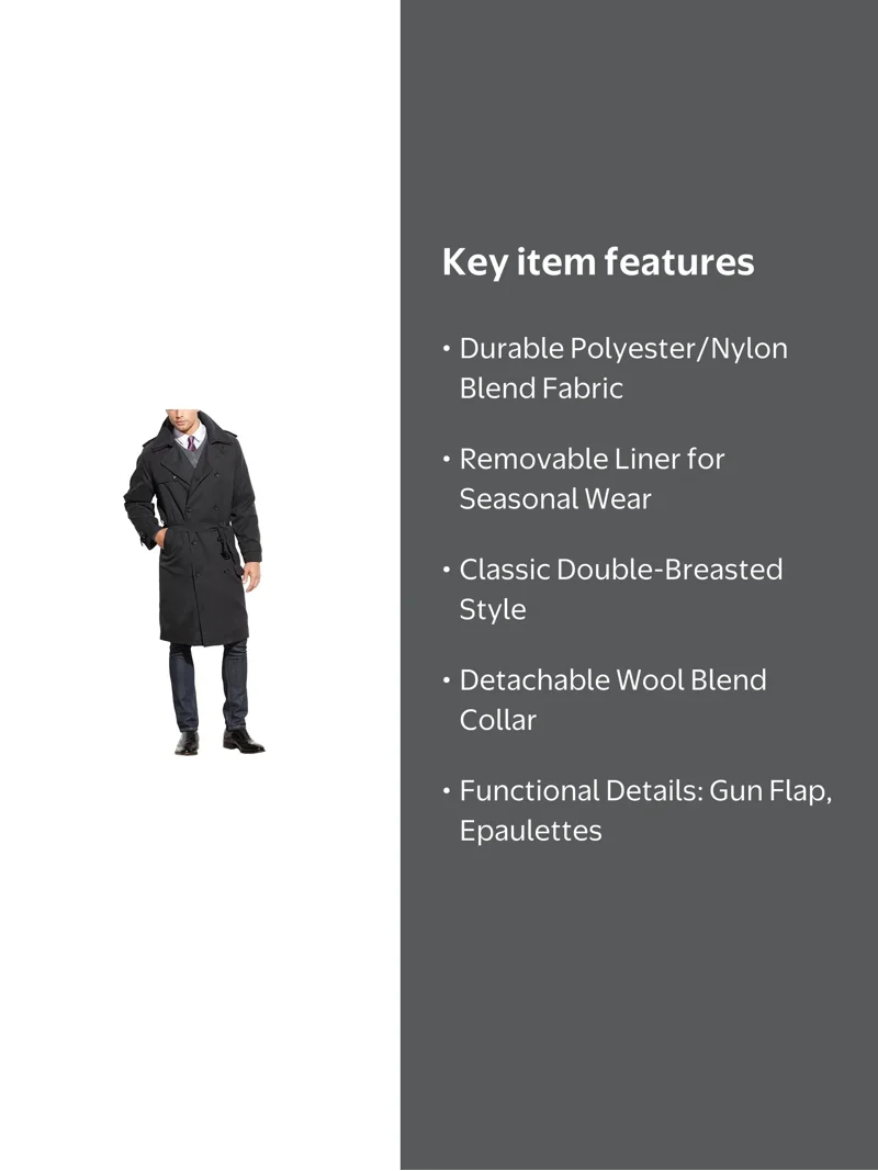 London Fog Men's Iconic Trench Coat - Walmart.com