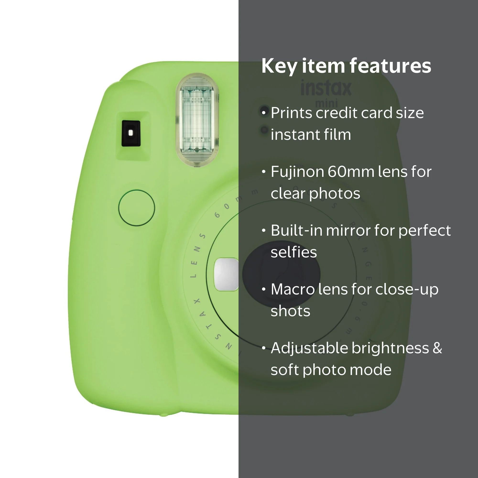 【希少美品】i T10 512MB ライムグリーン 箱・付属品あり Fujifilm Instax Mini 9 - Lime Green - Walmart.com