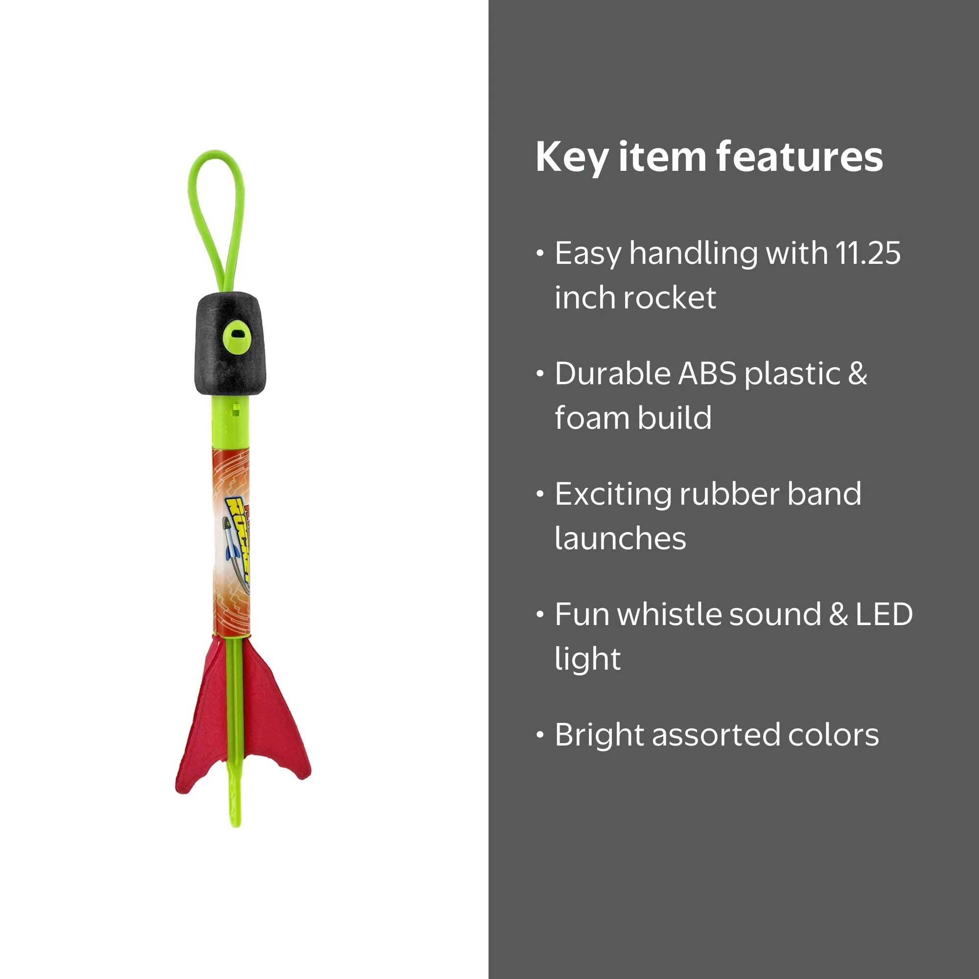 DropForYou Slingshot Rocket Dart Toy, Assorted Colors Plastic