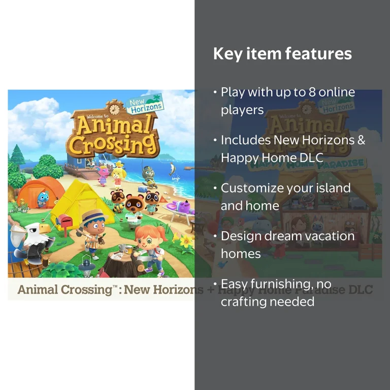 Animal Crossing: New Horizons + Happy Home Paradise DLC Bundle