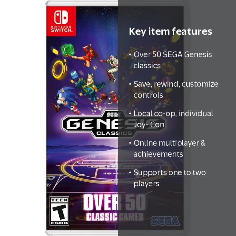 SEGA, Genesis Classics, Nintendo Switch, Over 50 Titles - Walmart.com