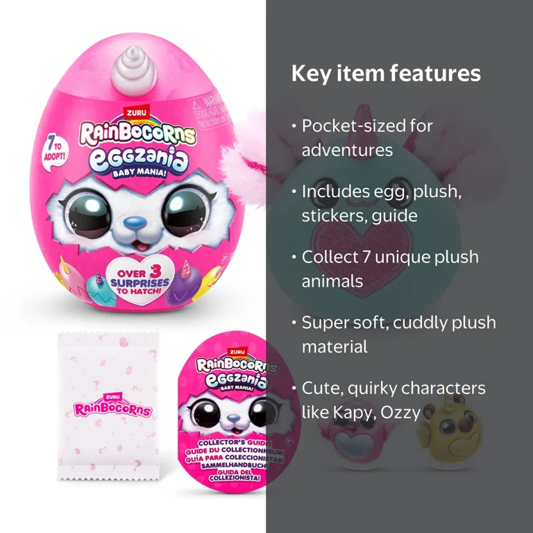 Rainbocorns Eggzania 4.7 inch Baby Mania Plush Surprise Toy