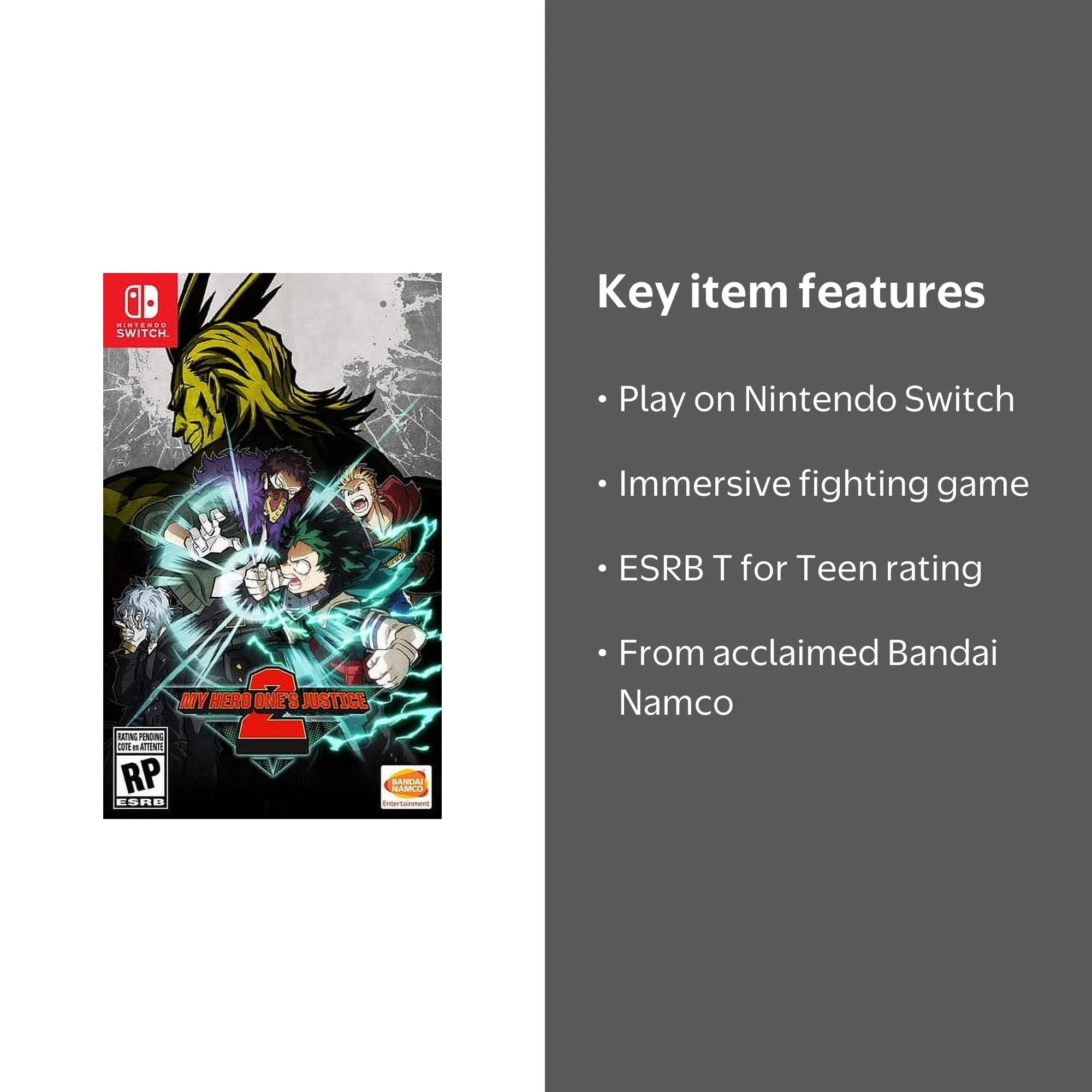Bandai Namco, My Hero Ones Justice 2, Nintendo Switch - Walmart.com