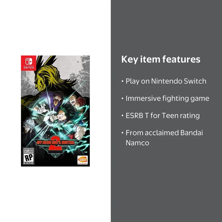 Bandai Namco, My Hero Ones Justice 2, Nintendo Switch - Walmart.com
