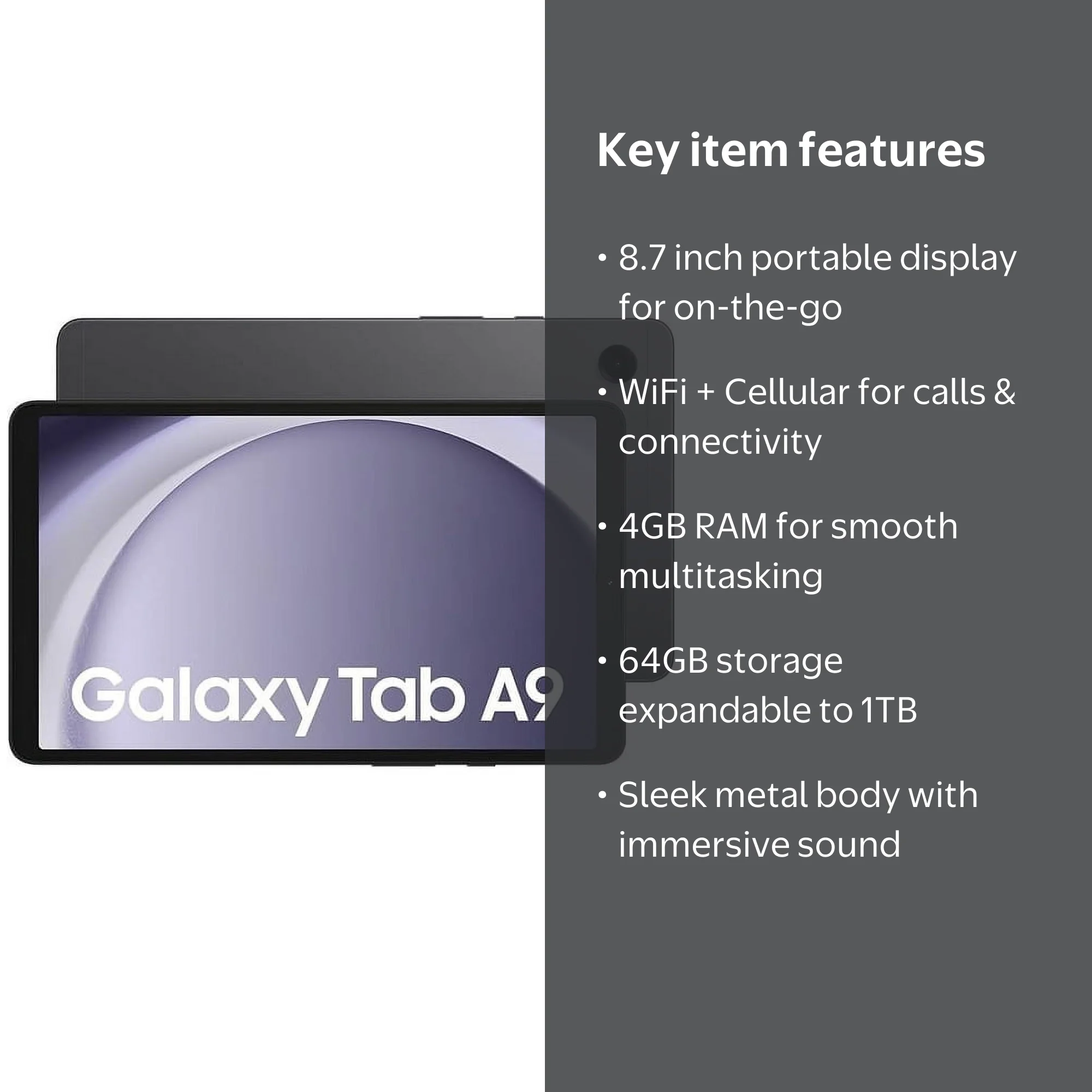 Samsung Galaxy Tab A9 8.7” inch WiFi + Cellular ( Makes Call