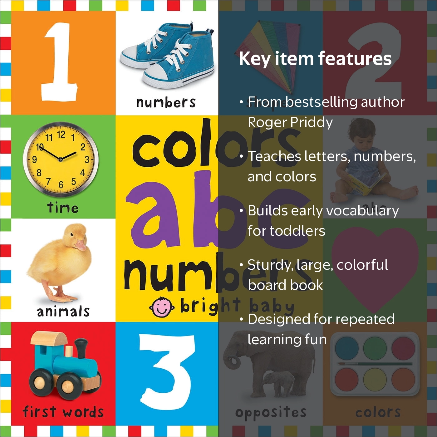 Priddy Books, Bright Baby Colors, ABC, Numbers, First Concepts