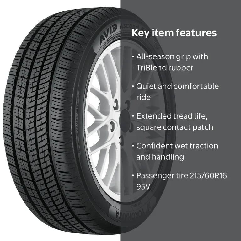 Yokohama, Passenger Tire, 215/60R16, All Season Black - Walmart.com