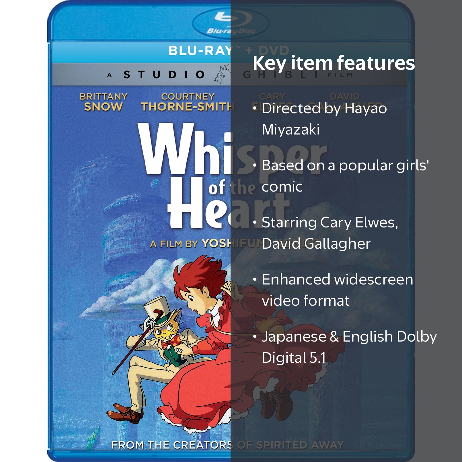 Whisper Of The Heart Blu-ray, Hayao Miyazaki, Anime, 111 min