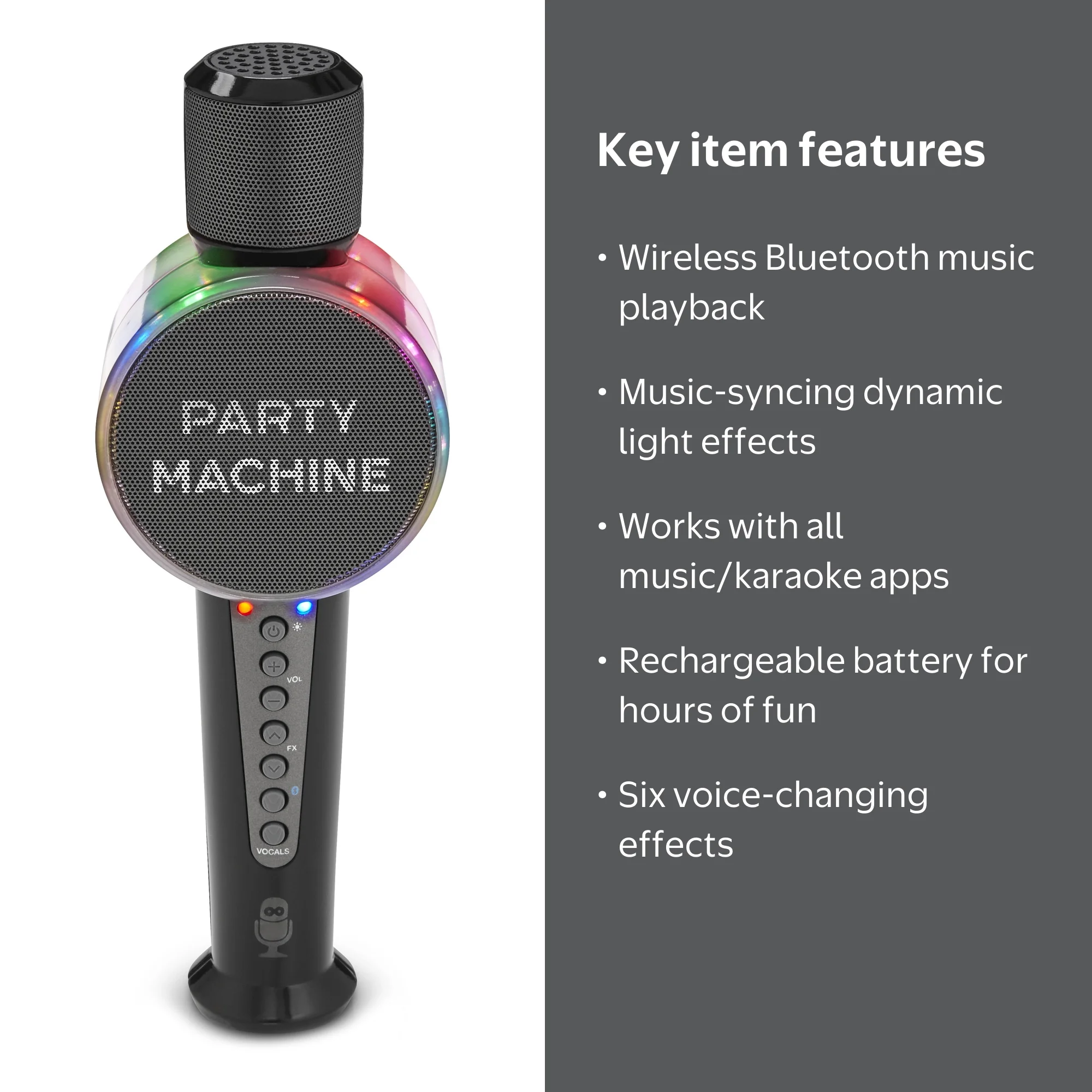 Singing Machine SMM548 Karaoke Microphone Bluetooth Voice Changers