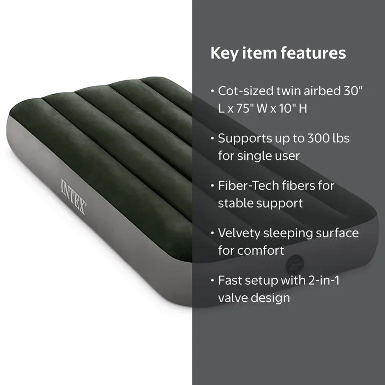 Intex, Dura-Beam Airbed, 64106E, Twin size, 10