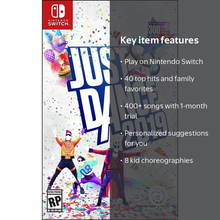 Ubisoft, Just Dance 2019, Nintendo Switch Standard Edition, 40+