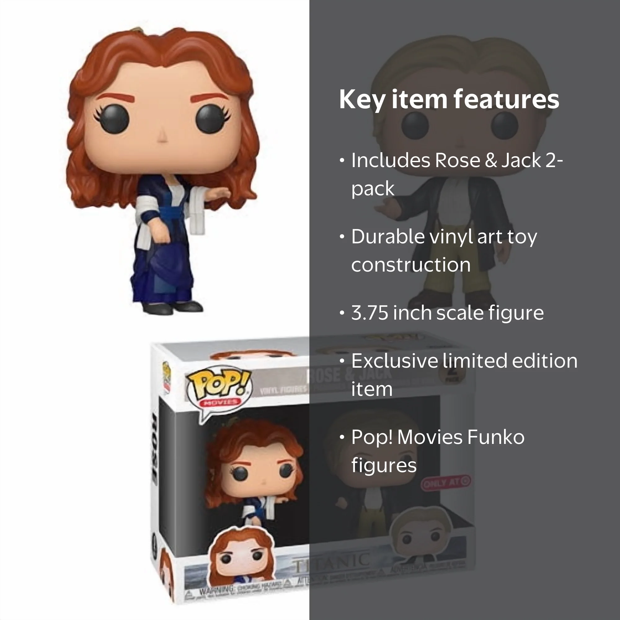 Funko POP! Titanic Movie Rose & Jack Vinyl Toy Items - Walmart.com