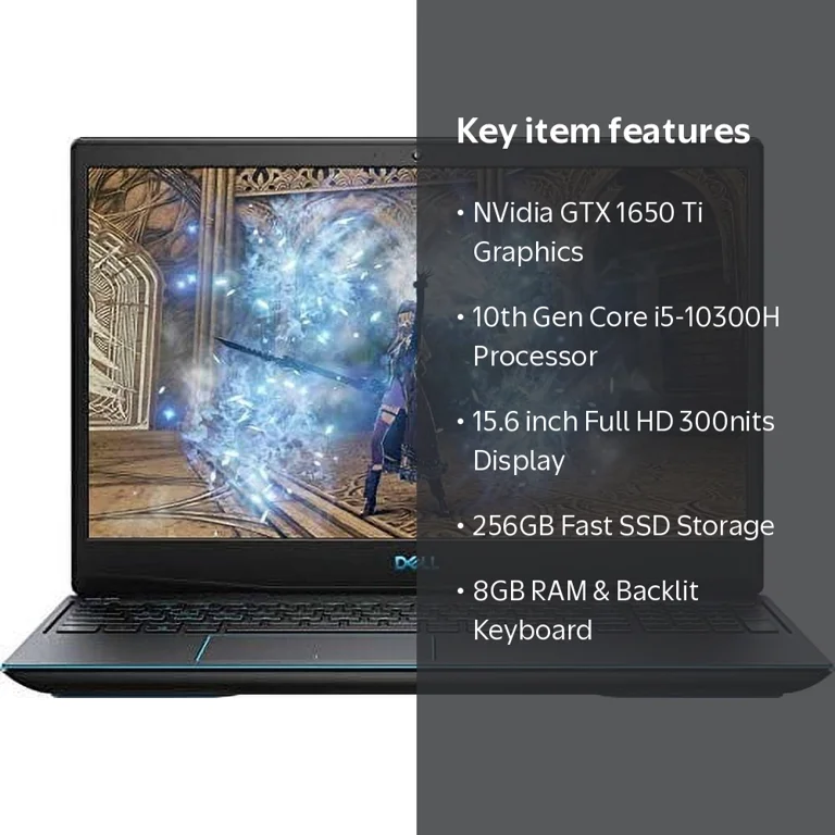 2020 Dell G3 15 Gaming Laptop: 10th Gen Core i5-10300H, NVidia GTX