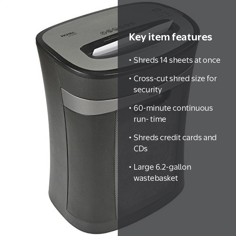 Royal HD1400MX 14-sheet 60-minute Run-time Cross-cut Shredder