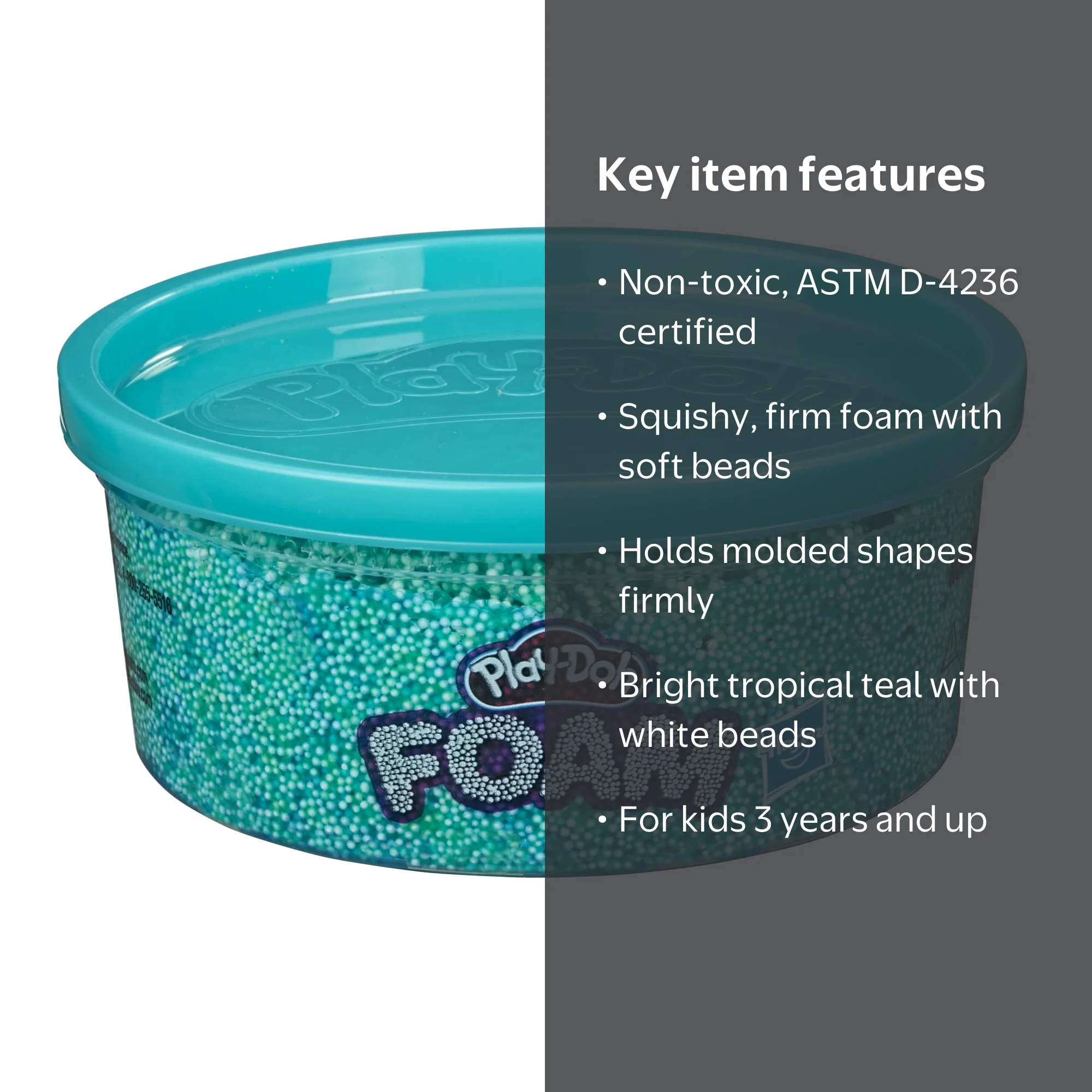 Play-Doh Foam Teal Single Can of Modeling Foam, 3.2 Ounces Play