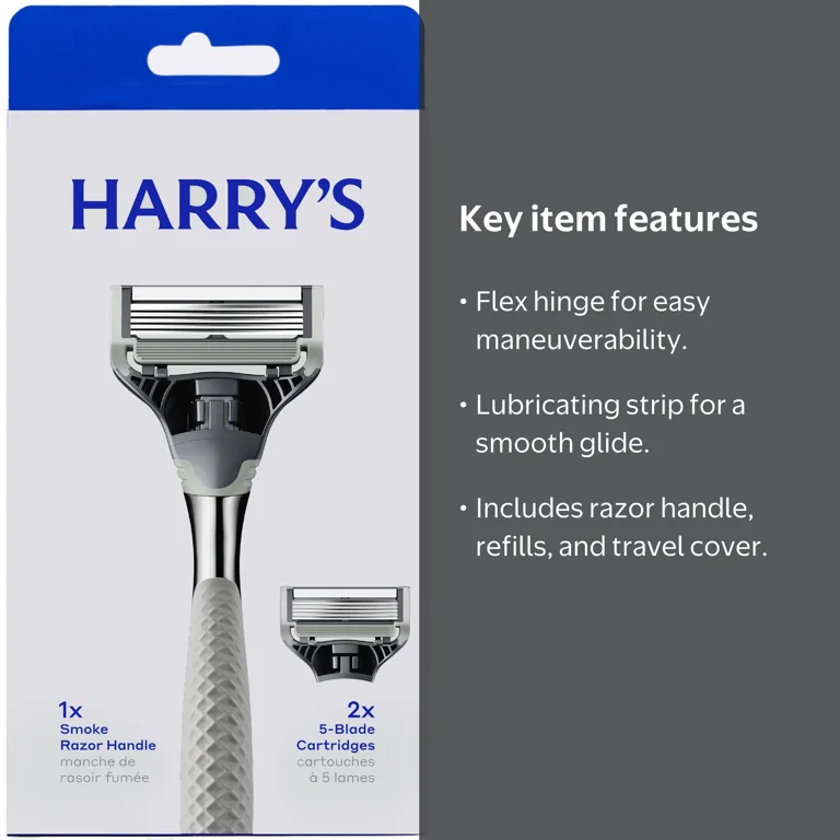 Harry's Shaving Razor for Men with 2 Razor Blade Refill Cartridges