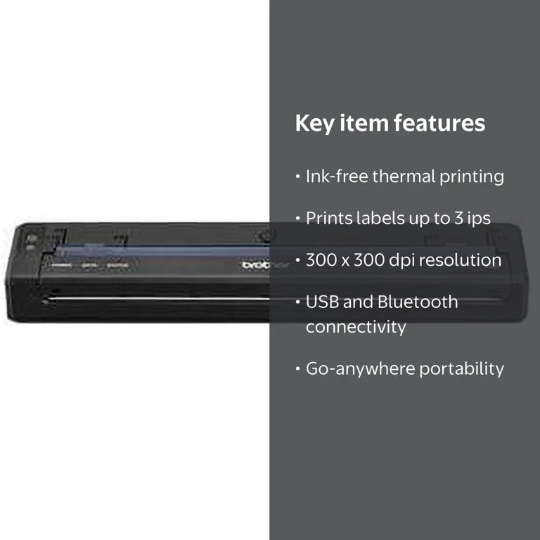 Brother Portable Wireless PJ-863 PocketJet 8 Mobile Direct Thermal