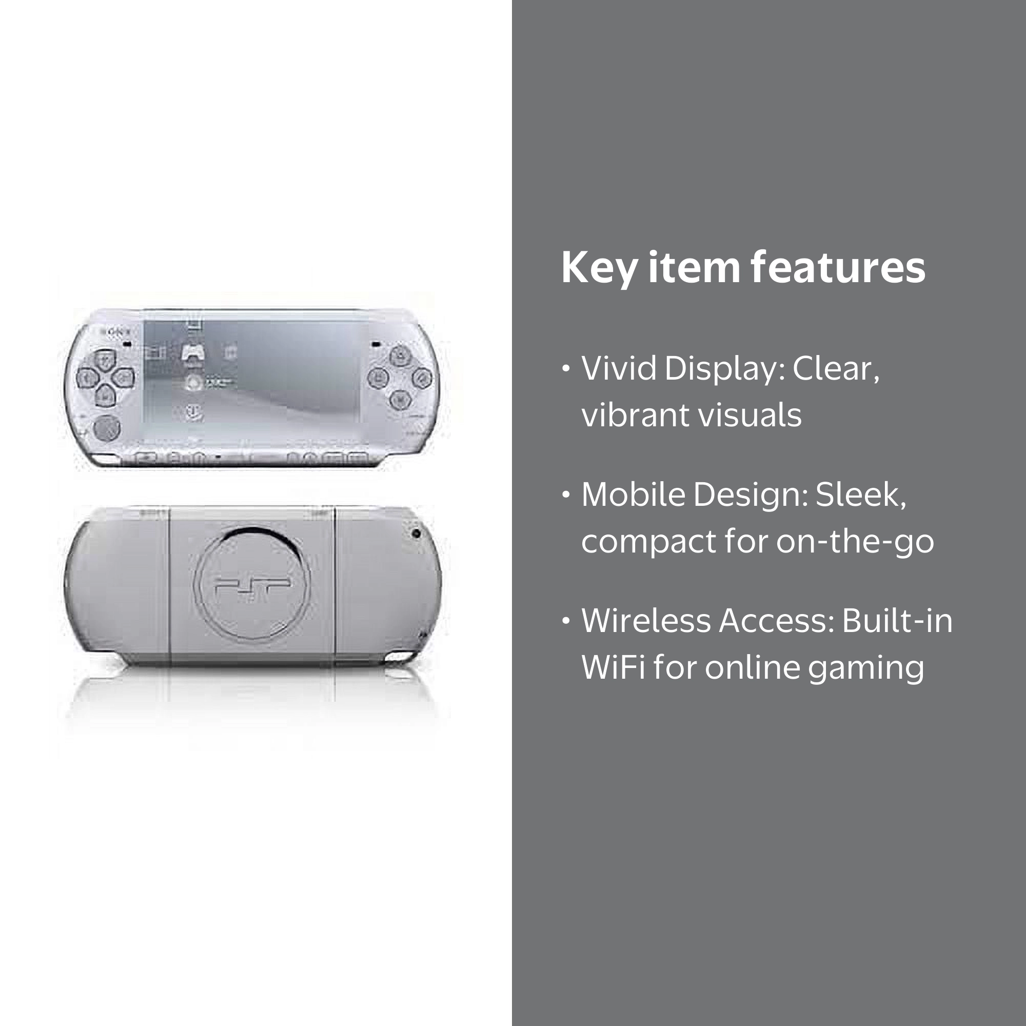 Sony PlayStation Portable PSP 3000 Silver - Compact System