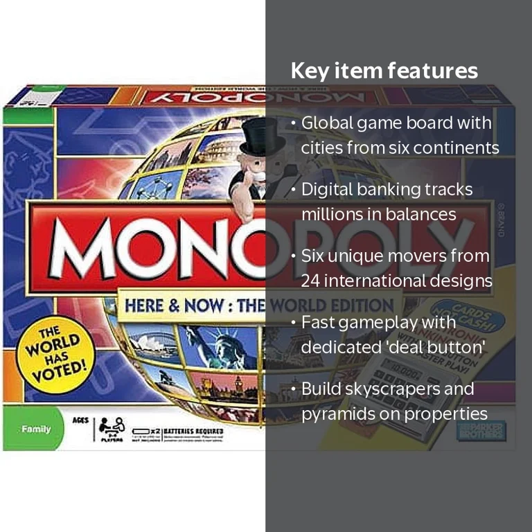 Hasbro, Monopoly Here and Now World Board Game, Digital Banking