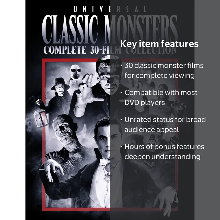 Universal Classic Monsters: Scary Movie 30-Film Collection (DVD