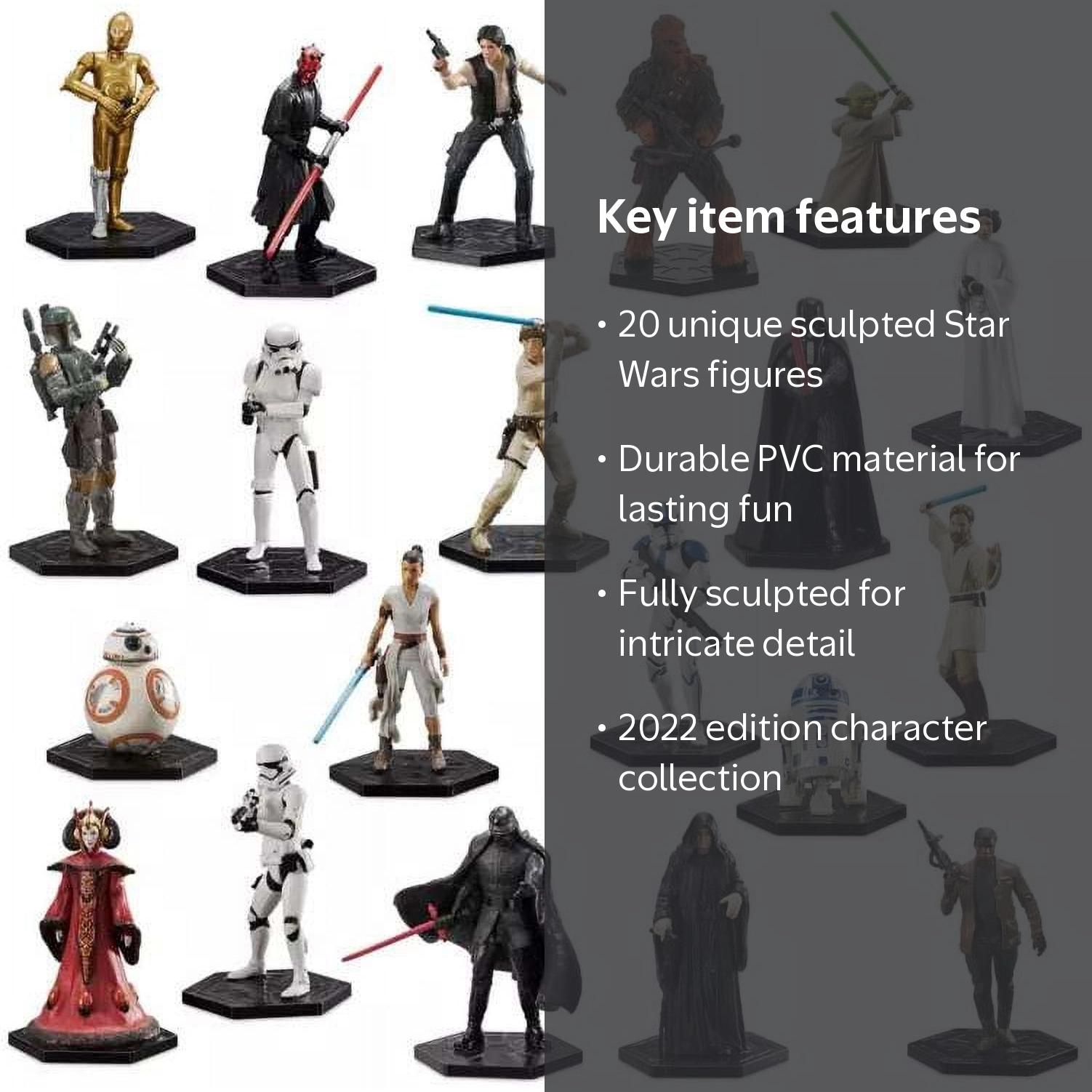 2022 Star Wars 20-Piece PVC Mega Figurine Playset - Walmart.com