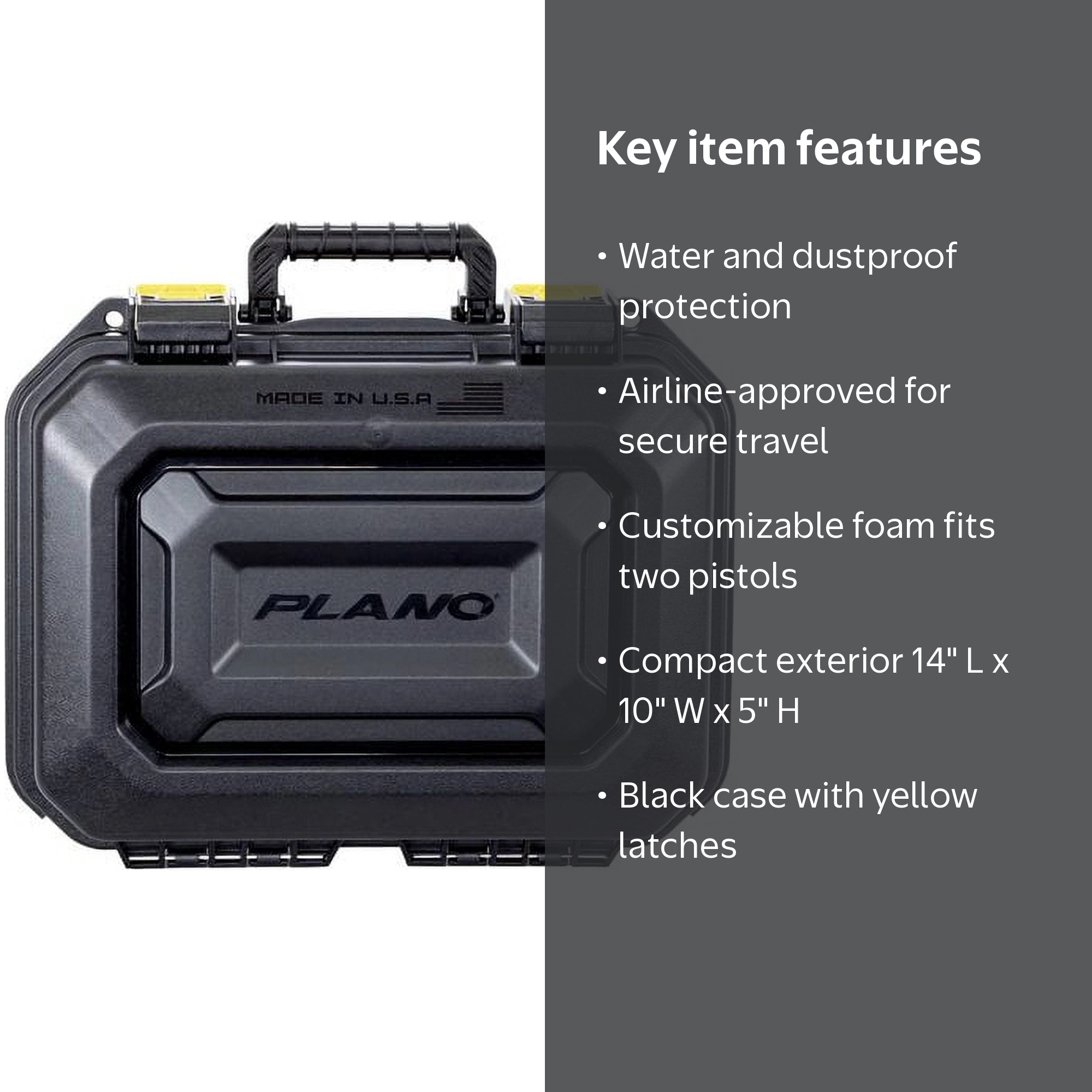 Plano All Weather 2 Two-Pistol Case, Heavy-Duty (Black) - Walmart.com