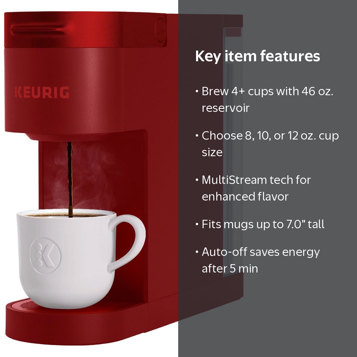 Keurig, K-Slim with Multistream Technology, Scarlet Red - Walmart.com