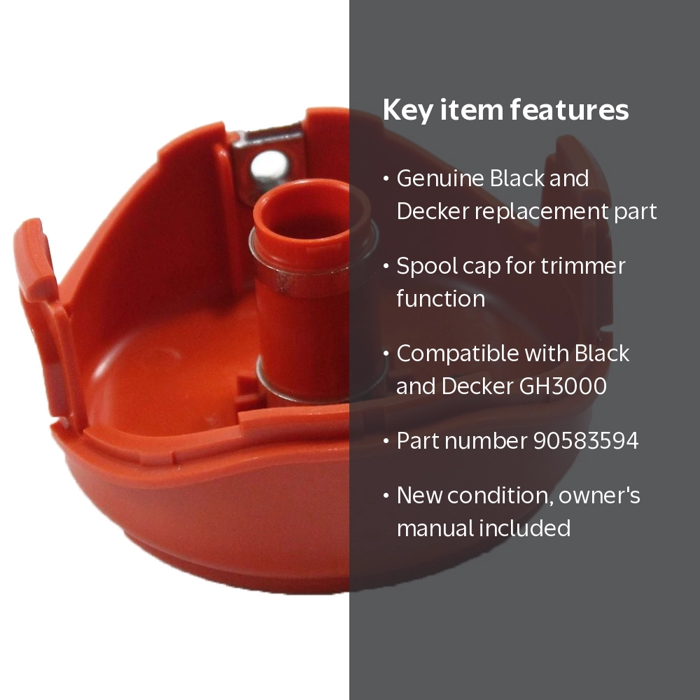ラッカ庵野　3重スリーブ　ラッカゾージア　パーツオマケ BLACK+DECKER, Trimmer Replacement Cap, 90583594 for GH3000