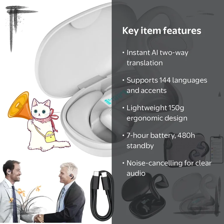 Talkbuds Translator, Qinux Talkbuds, Talk Buds Translator, Vylaras