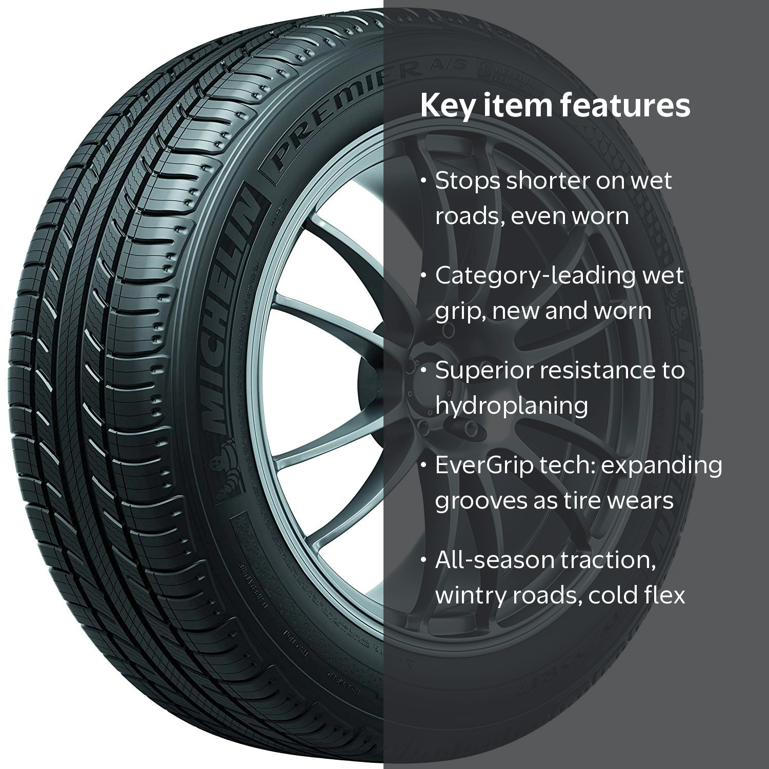 Michelin Premier A/S all-season 195/65R15 91H Tire - Walmart.com