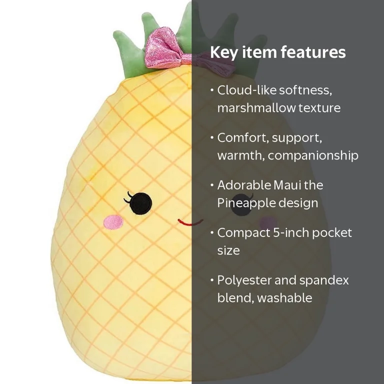 Squishmallows 5 Inch Mini Food Plush Maui Pineapple - Walmart.com