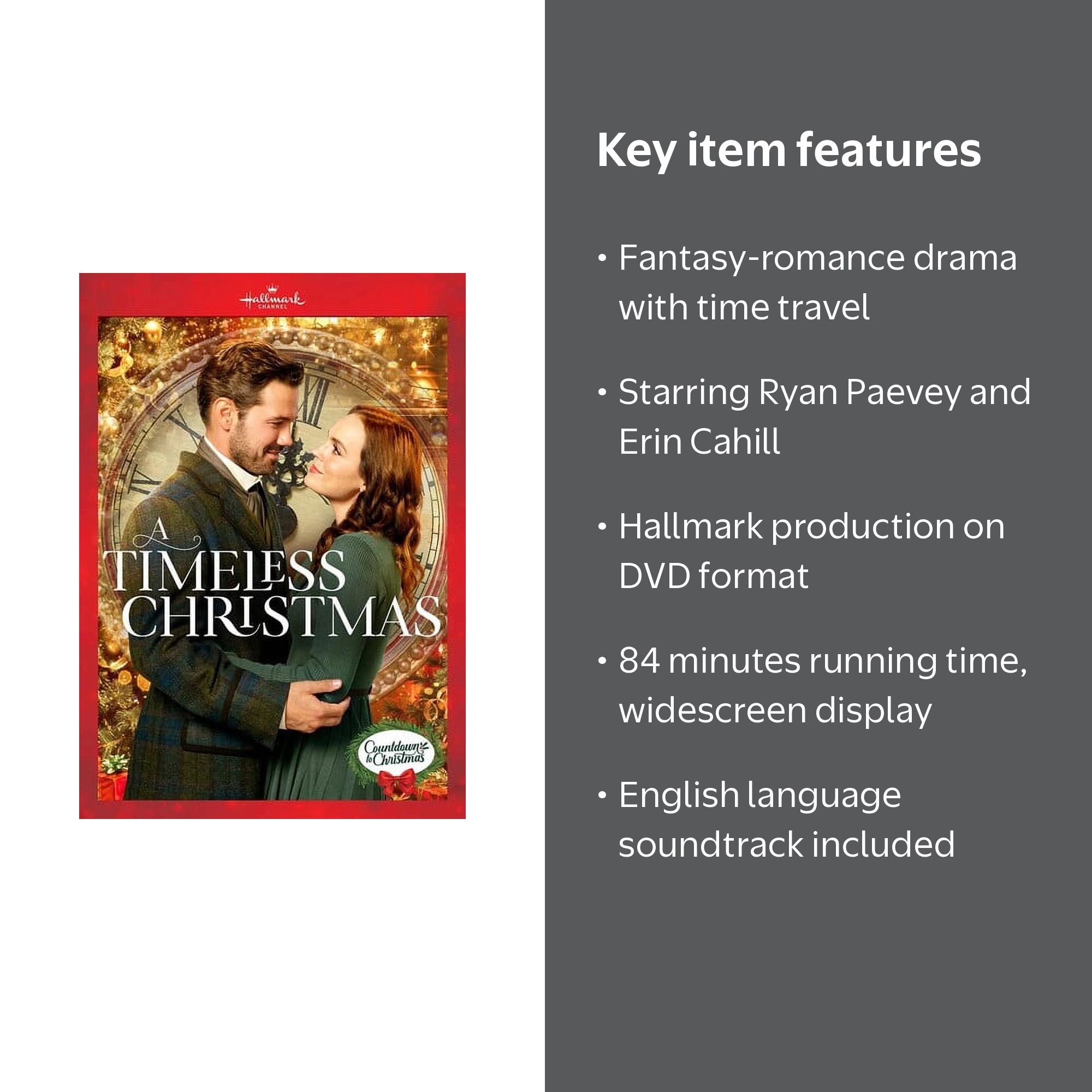 Hallmark, A Timeless Christmas DVD, Seasonal Fantasy Romance, 84