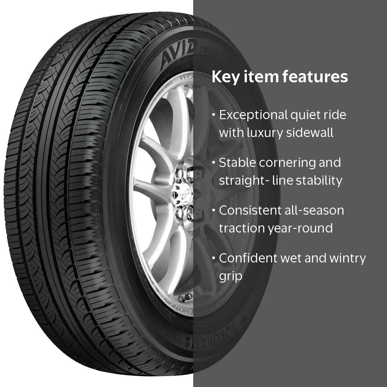 Yokohama Avid Touring-S All Season 215/65R15 95S Passenger Tire