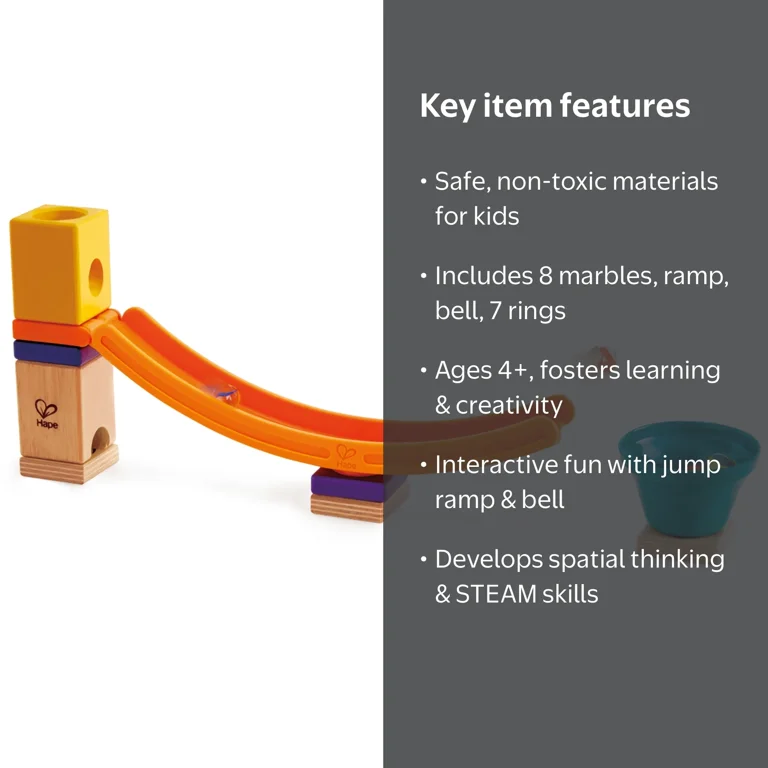 Hape, Quadrilla Mega Skatepark, Wooden Toy Accessory, Multicolor