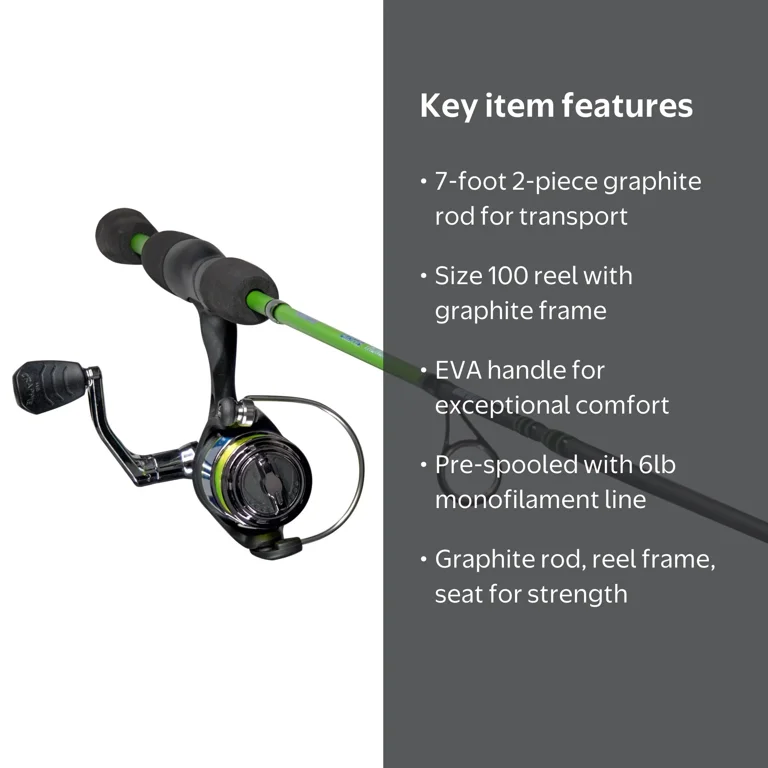 crappie spinning combo 9' Brush Dobber disc drag system helps you control the fight Army Spinning Combo 6' crappie