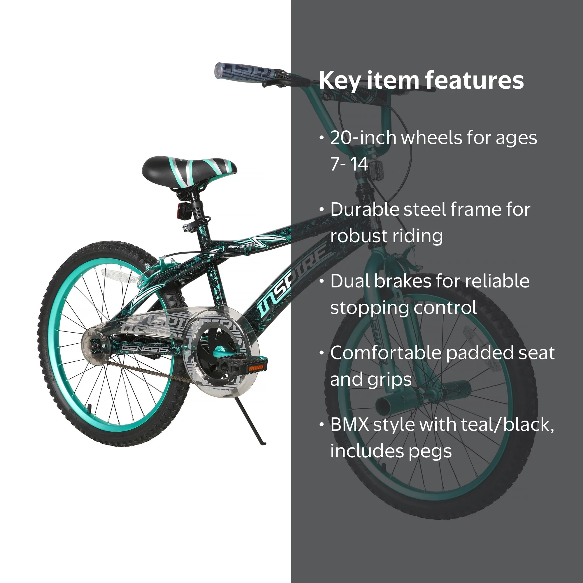 Dynacraft Genesis 20-Inch Girls BMX Bike For Age 7-14 Years