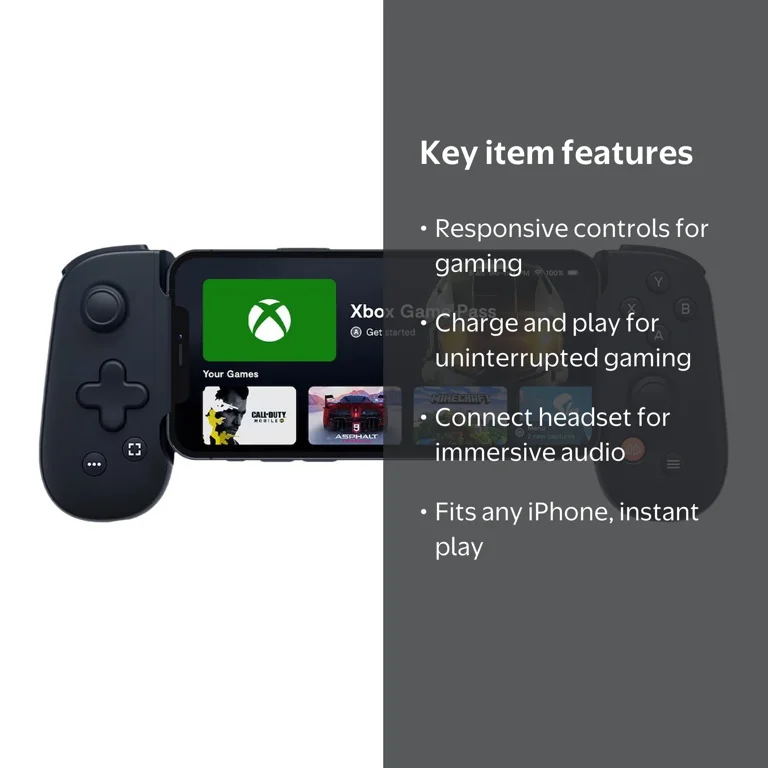 Backbone, Mobile Gaming Controller, for iPhone 14 Pro Max, Black