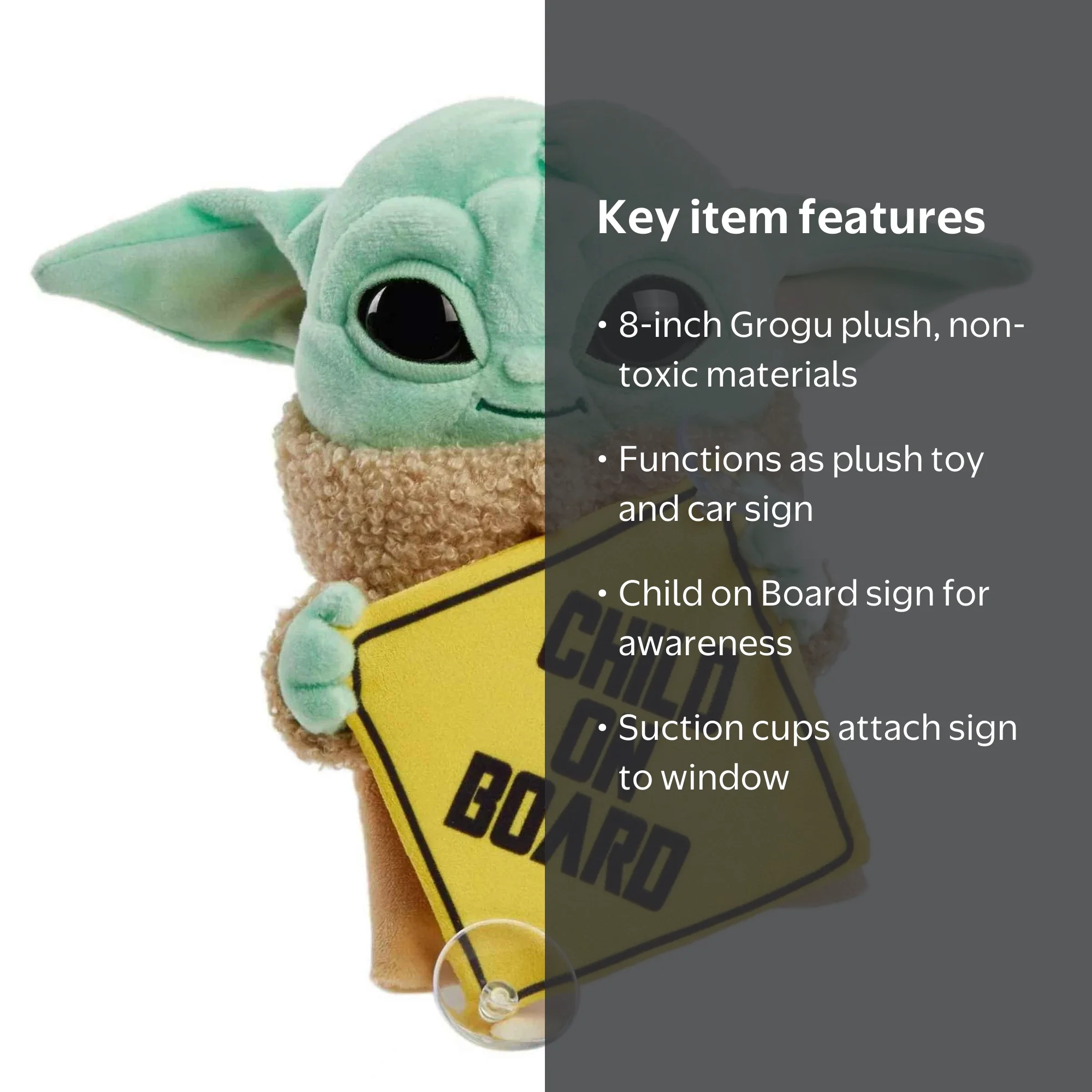 Star Wars The Mandalorian Grogu Baby Yoda The Child On Board Plush