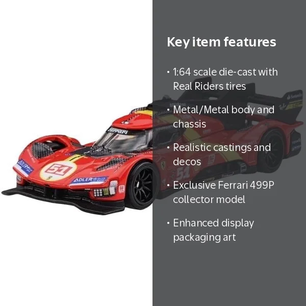 Hot Wheels Ferrari 499P Circuit Legends Car Culture Premium