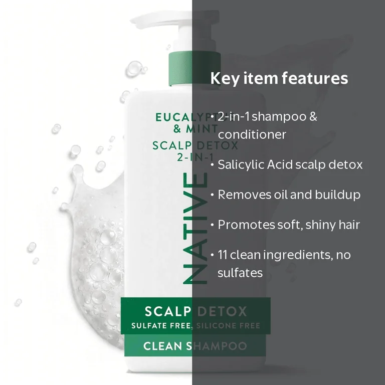 Native Scalp Detox Eucalyptus and Mint 2 in 1 Shampoo and