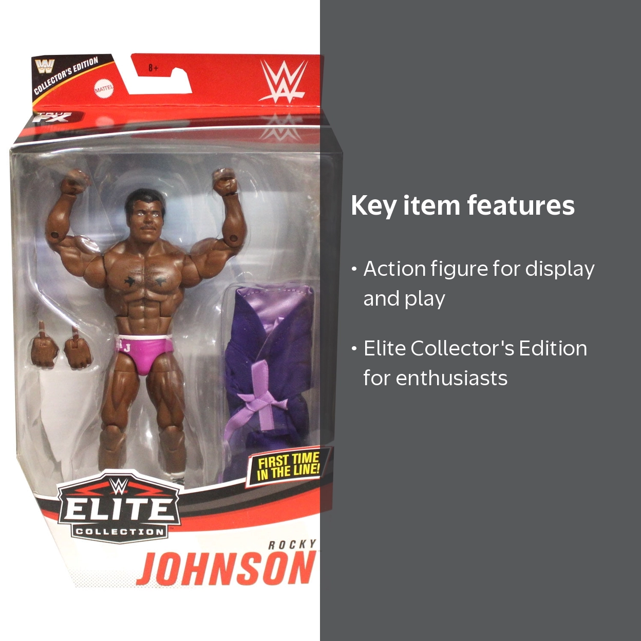 WWE Elite Collection Rocky Johnson Wrestler Toy Action Figure
