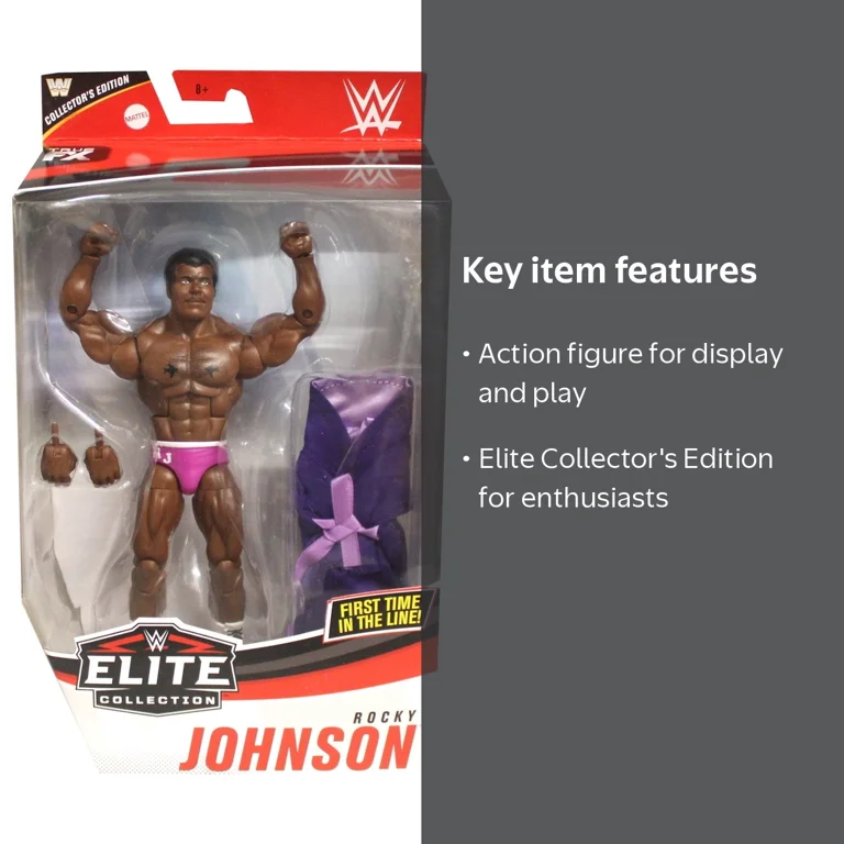 WWE Elite Collection Rocky Johnson Wrestler Toy Action Figure