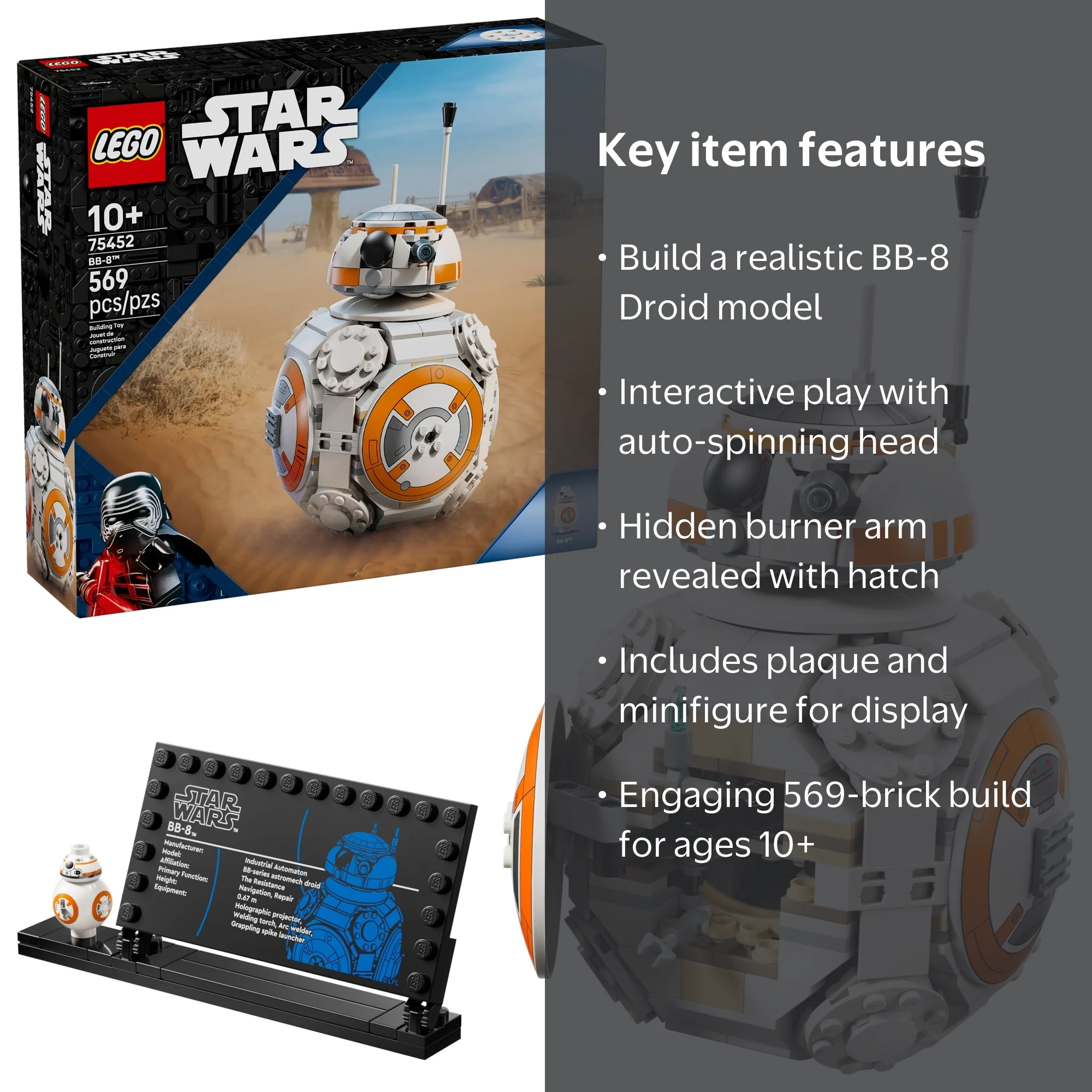 LEGO Star Wars BB-8 Astromech Droid Building Toy for Boys & Girls