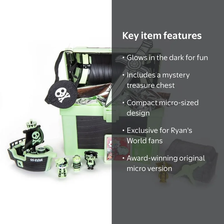 Ryan's World Glow in the Dark Capn Ryans Micro Mystery Treasure