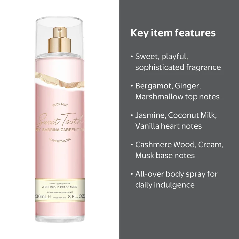 Sabrina Carpenter Sweet Tooth Body Spray and Perfume - Walmart.com